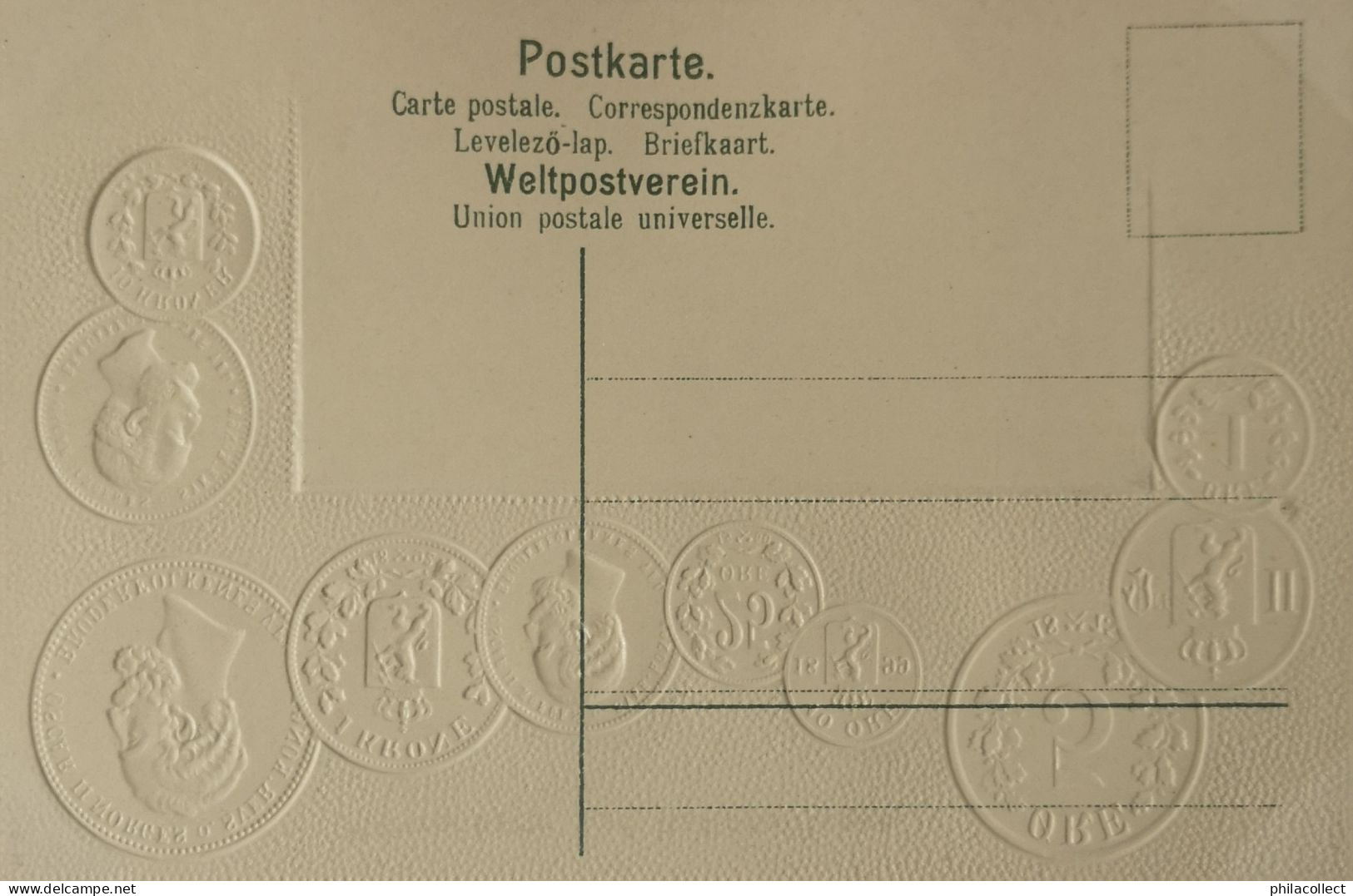 Noorwegen - Norway  // Münzkarte Prägedruck - Coin Card Embossed  19?? - Norvège