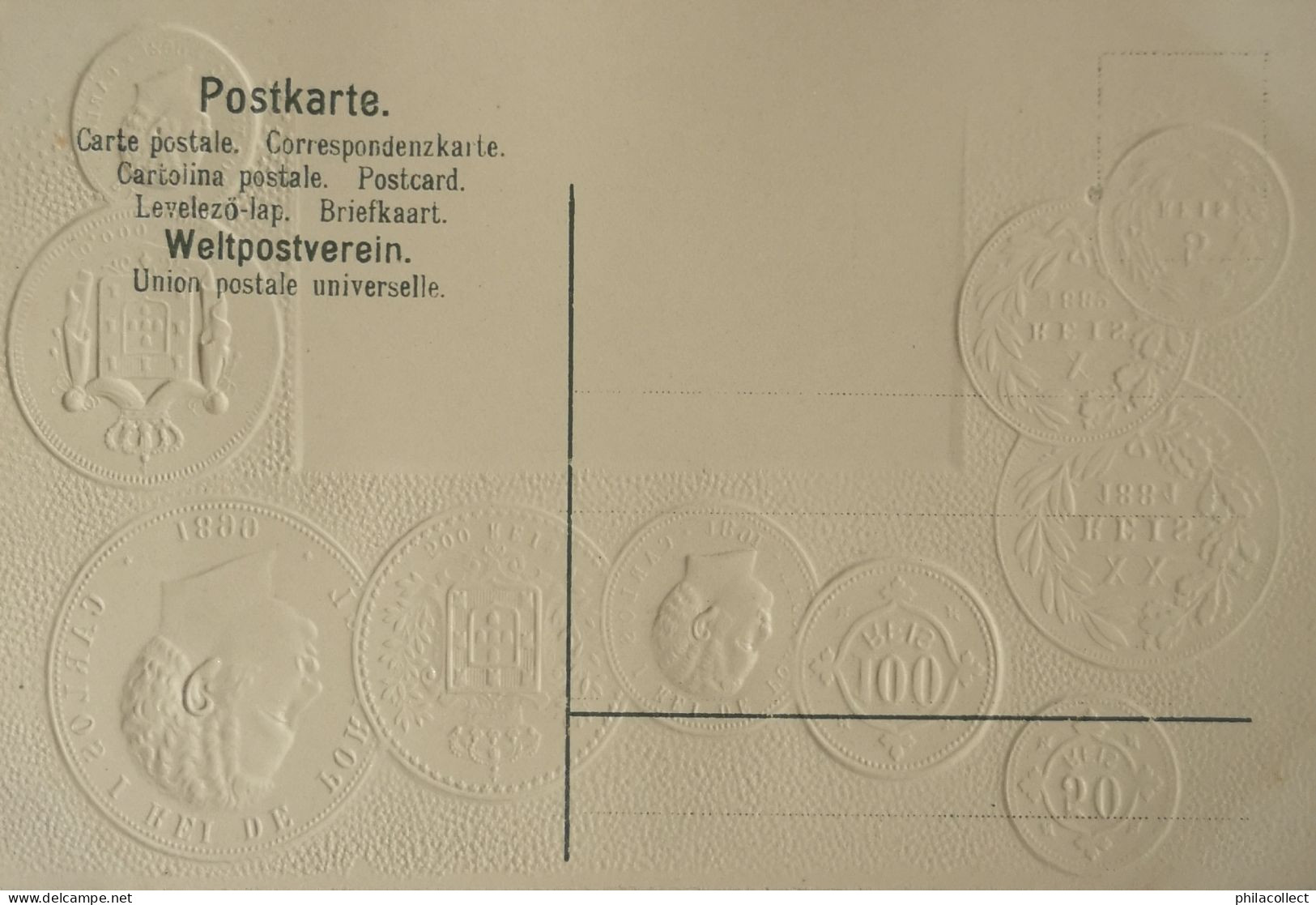 Portugal  // Münzkarte Prägedruck - Coin Card Embossed  19?? - Autres & Non Classés