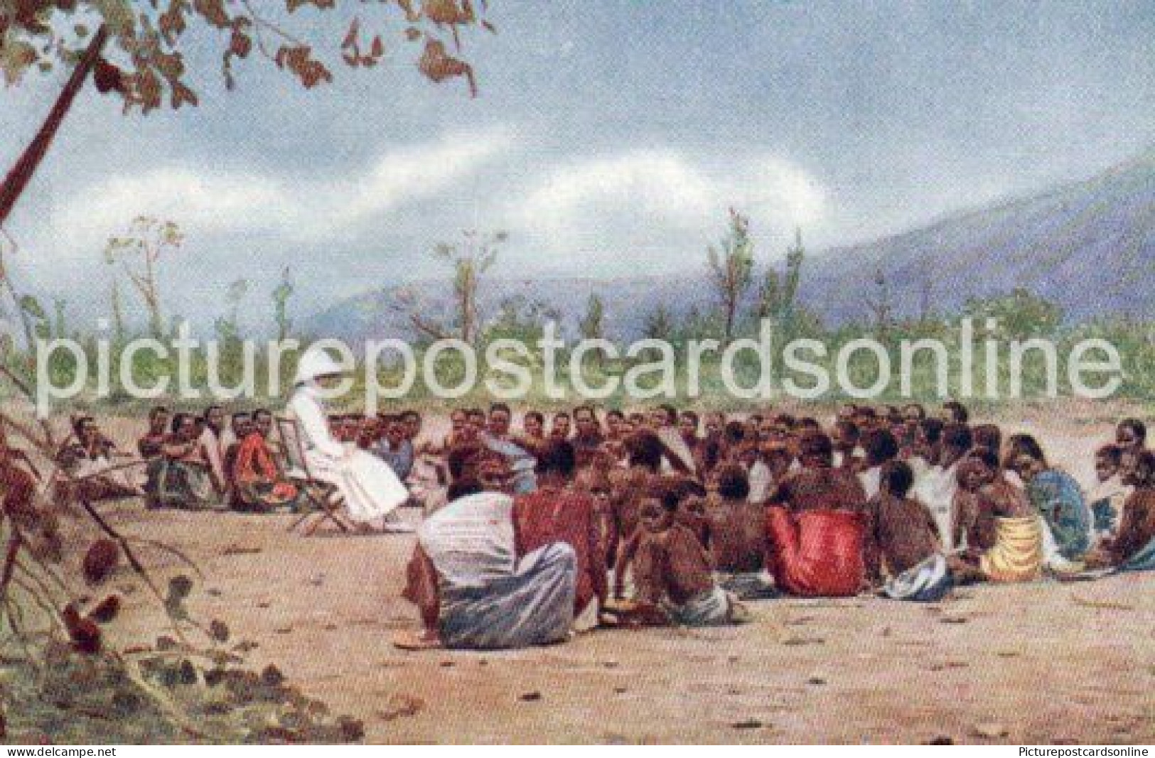 HEARERS CLASS AT MANGOCHE NYASALAND OLD COLOUR POSTCARD AFRICA UNIVERSITIES MISSION TO CENTRAL AFRICA - Simbabwe