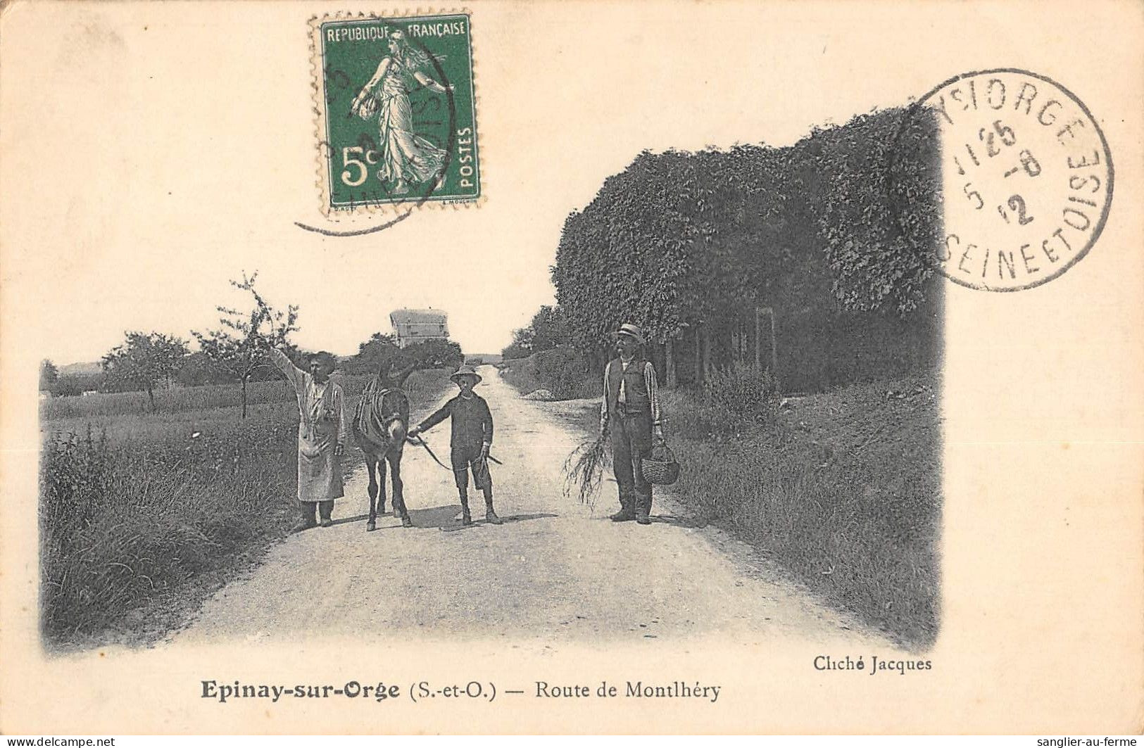 CPA 91 EPINAY SUR ORGE / ROUTE DE MONTLHERY - Epinay-sur-Orge