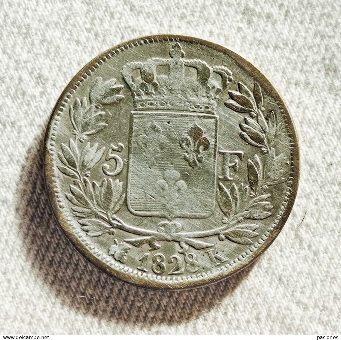 Francia Carlo X 5 Fr. 1828K - 5 Francs