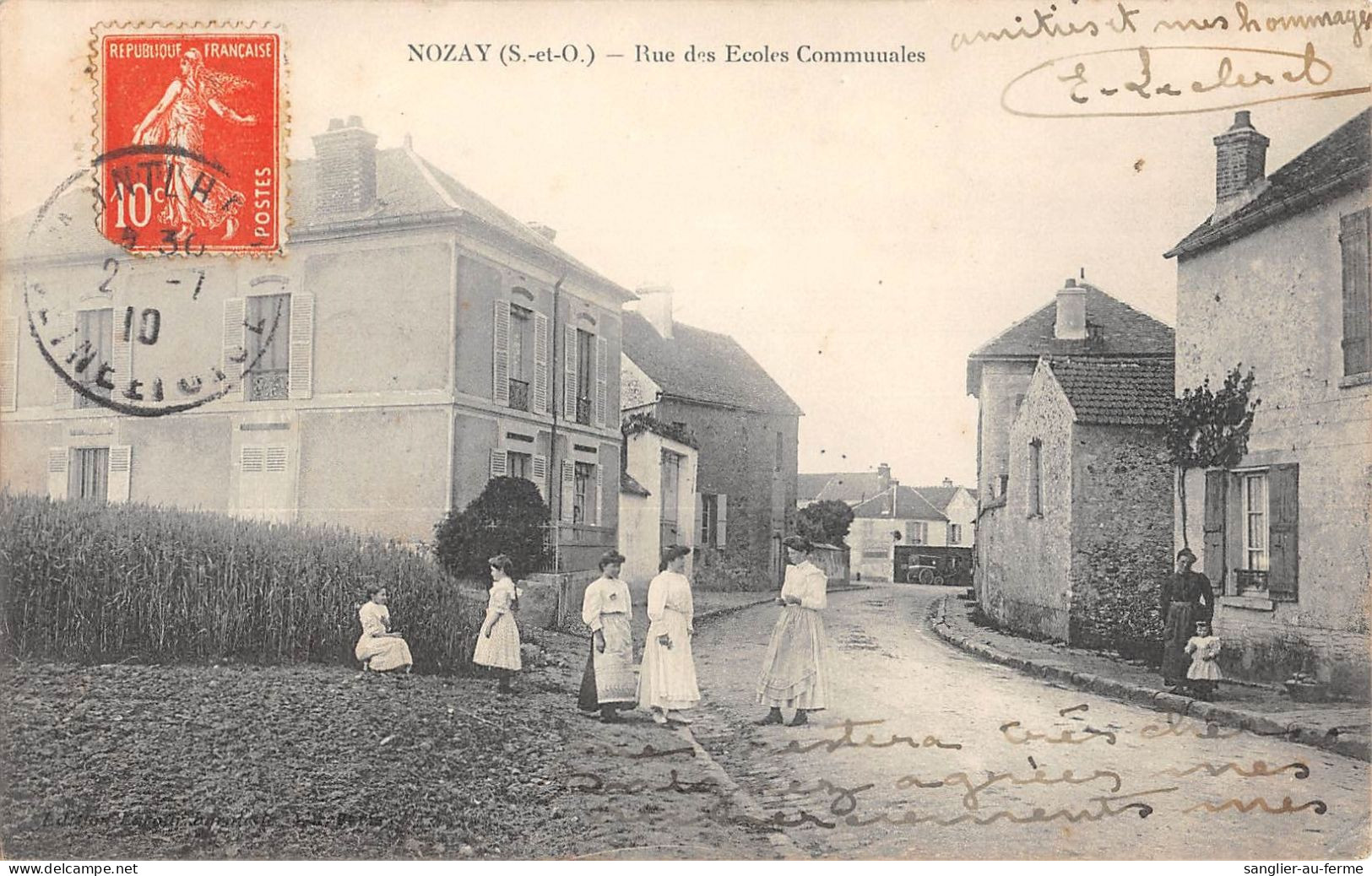 CPA 91 NOZAY / RUE DES ECOLES COMMUNALES - Autres & Non Classés