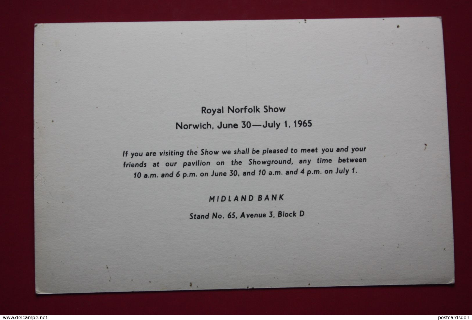 Norwich - Midland Bank 1965 - Norwich