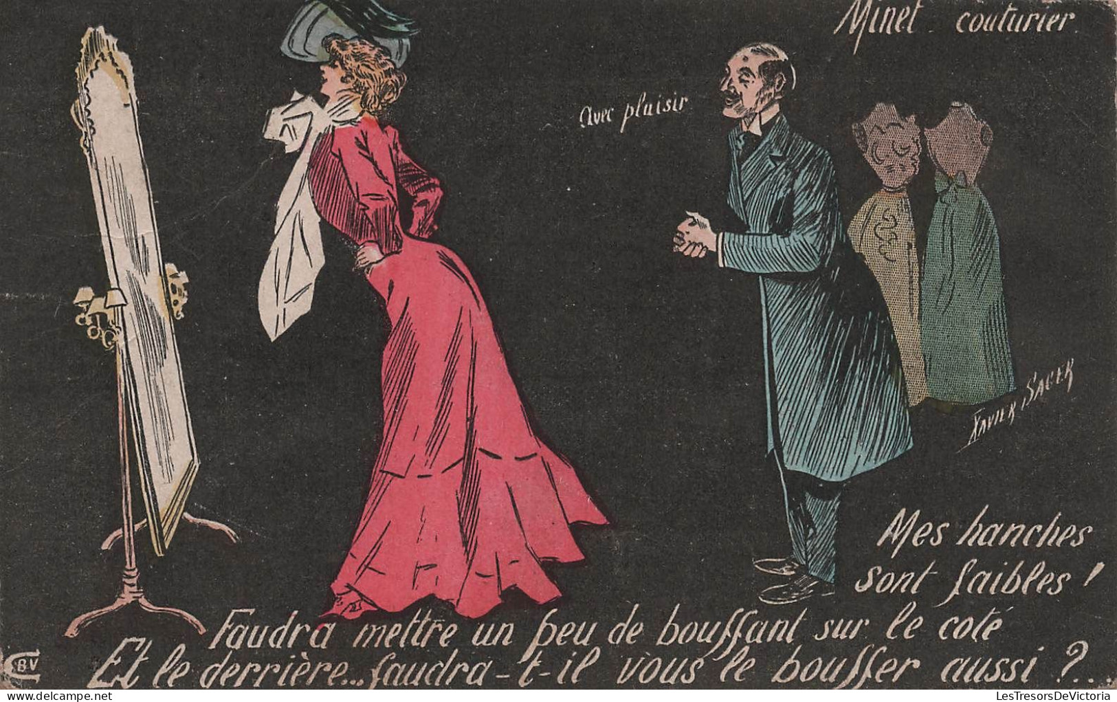 Illustrateur Sager Xavier - Minet Couturier - Bouffer Le Derriere ! Humour - Erotique - Coquin  - Carte Postale Ancienne - Sager, Xavier