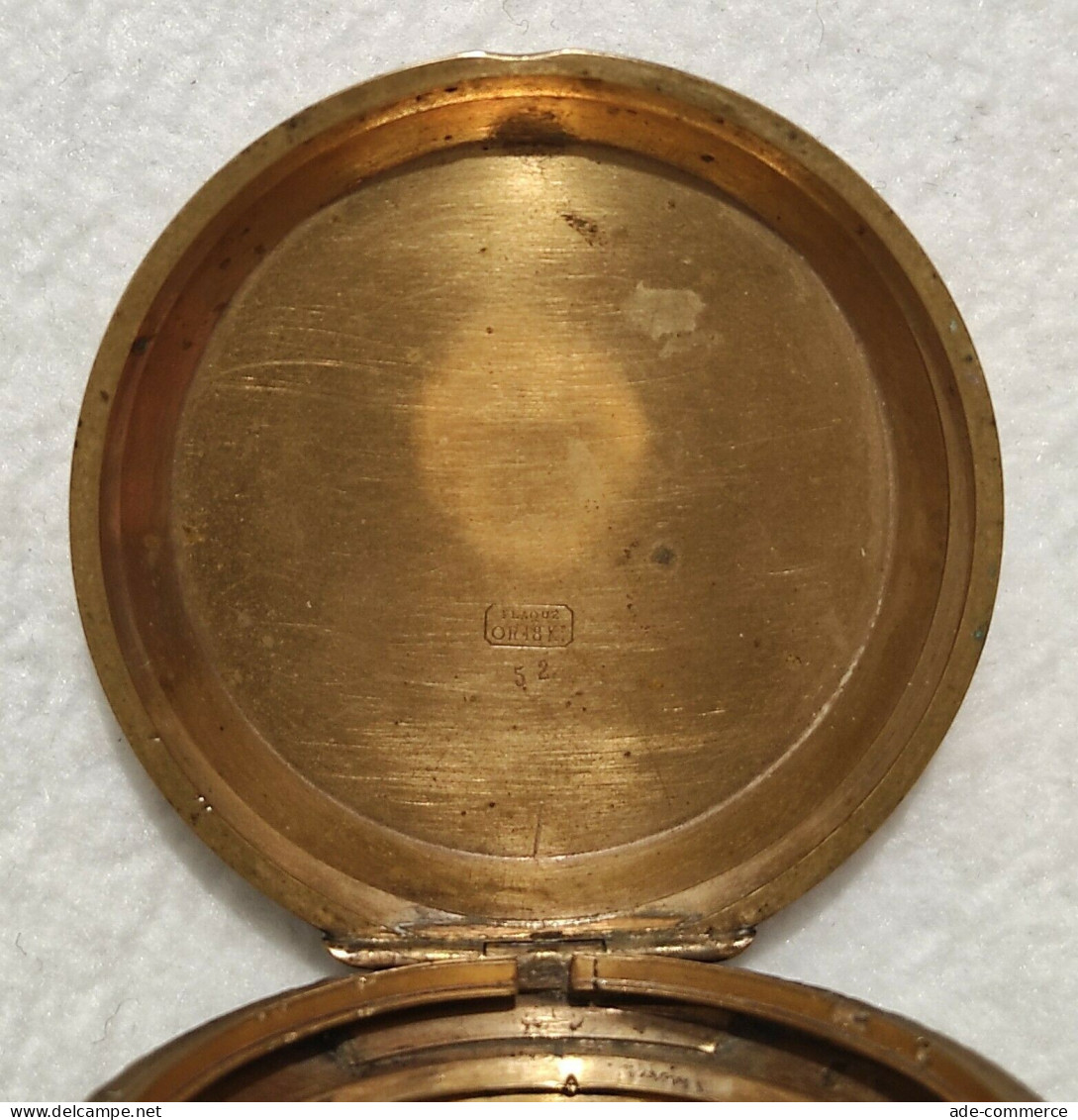 Cassa Orologio Da Tasca Incisa - Metallo Placcato Oro 18 Kt - Periodo Fine '800 - Sonstige & Ohne Zuordnung