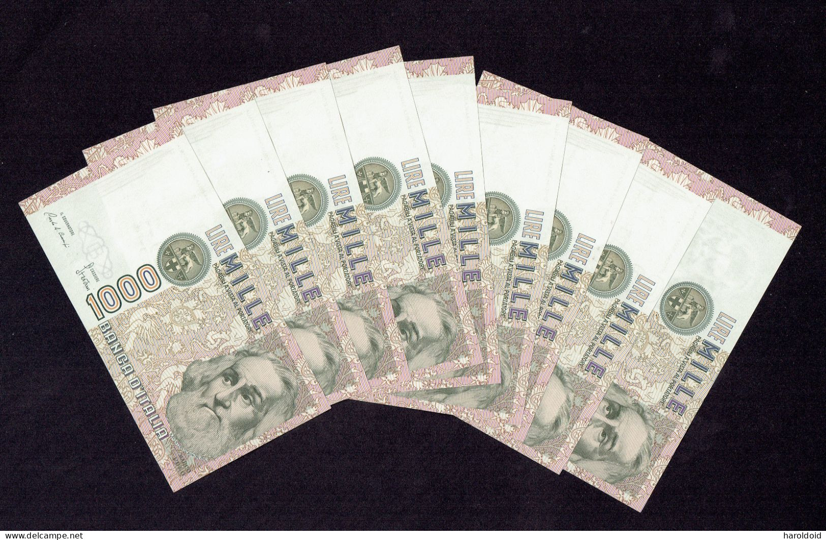 ITALIE - 1000 L - 1982 - 9 BILLETS QUI SE SUIVENT - PD764646A/PD764654A - TOUS NEUFS - UNC - 1.000 Lire