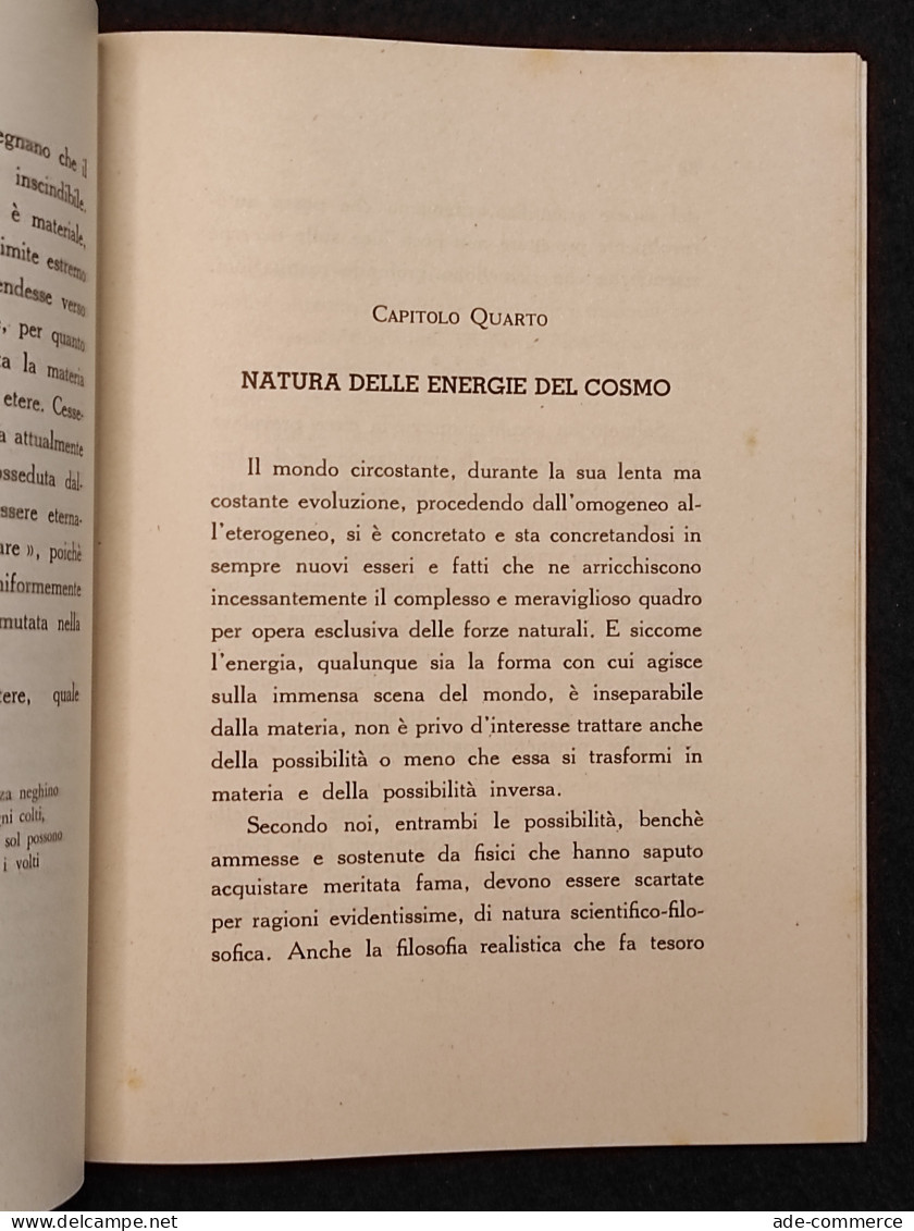 L'Elettricità Nell'Unità Della Natura - P. Gillone - 1956 I Ed - Mathématiques Et Physique