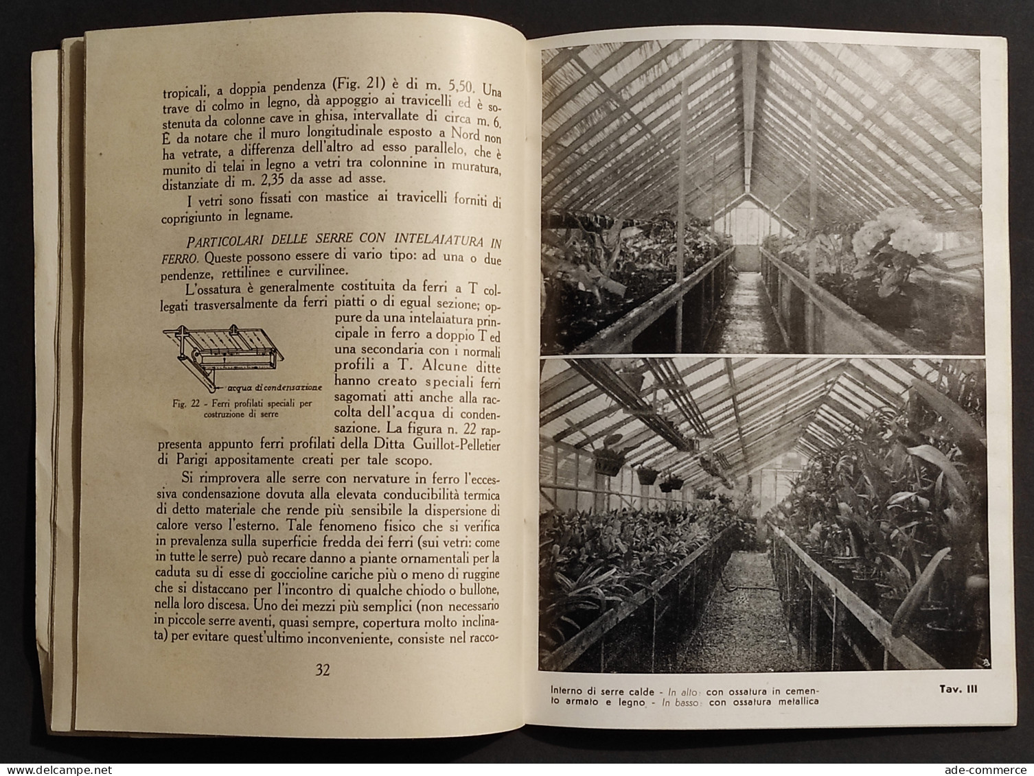 Costruzioni Orticole - G. Valeriani - Ramo Ed. Agricoltori - 1940 - Garten