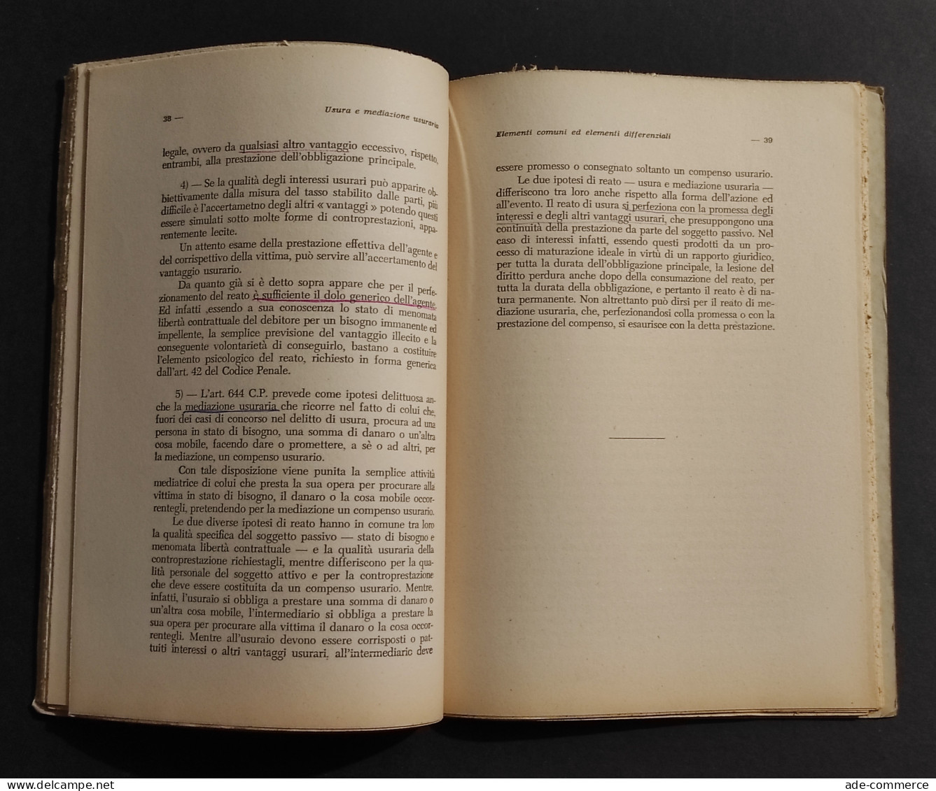 Mutuo Interessi Usura - A. Tripodi - Ed. La Tribuna - 1957 - Society, Politics & Economy