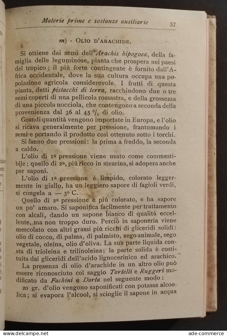 L'industria Dei Saponi - V. Scansetti - Manuali Hoepli - 1925 - Manuels Pour Collectionneurs