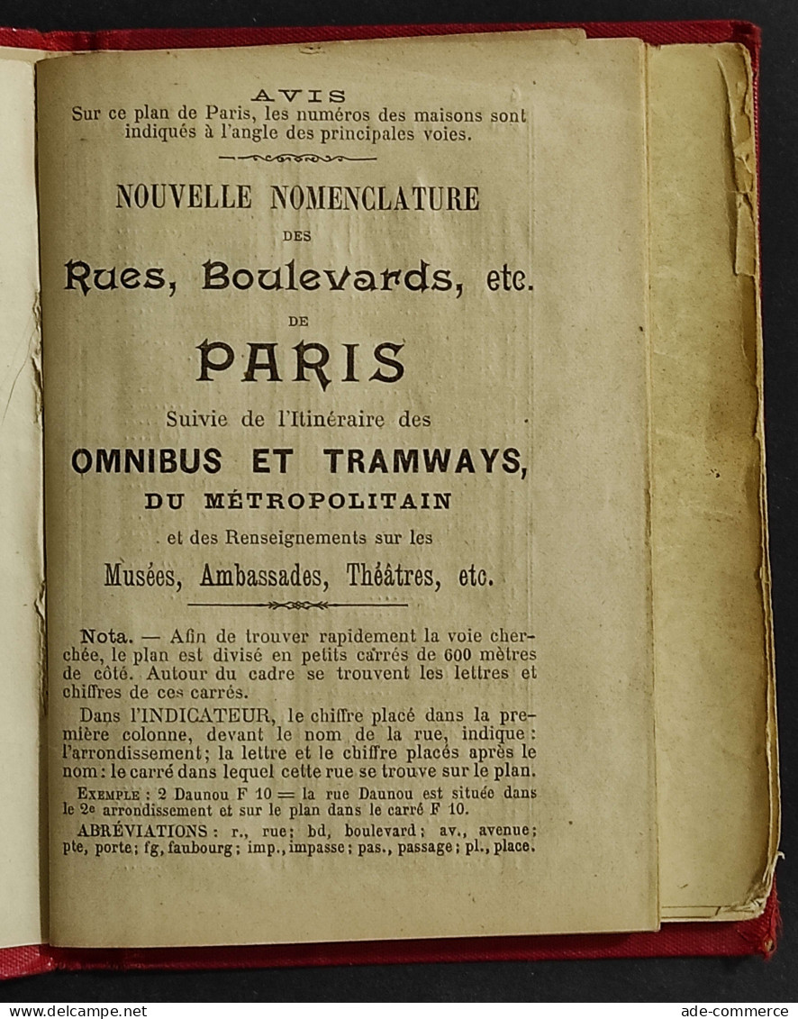 Plan De Paris - Guida Turistica - Rues, Omnibus, Musées - Ed. Guilmin - Toursim & Travels