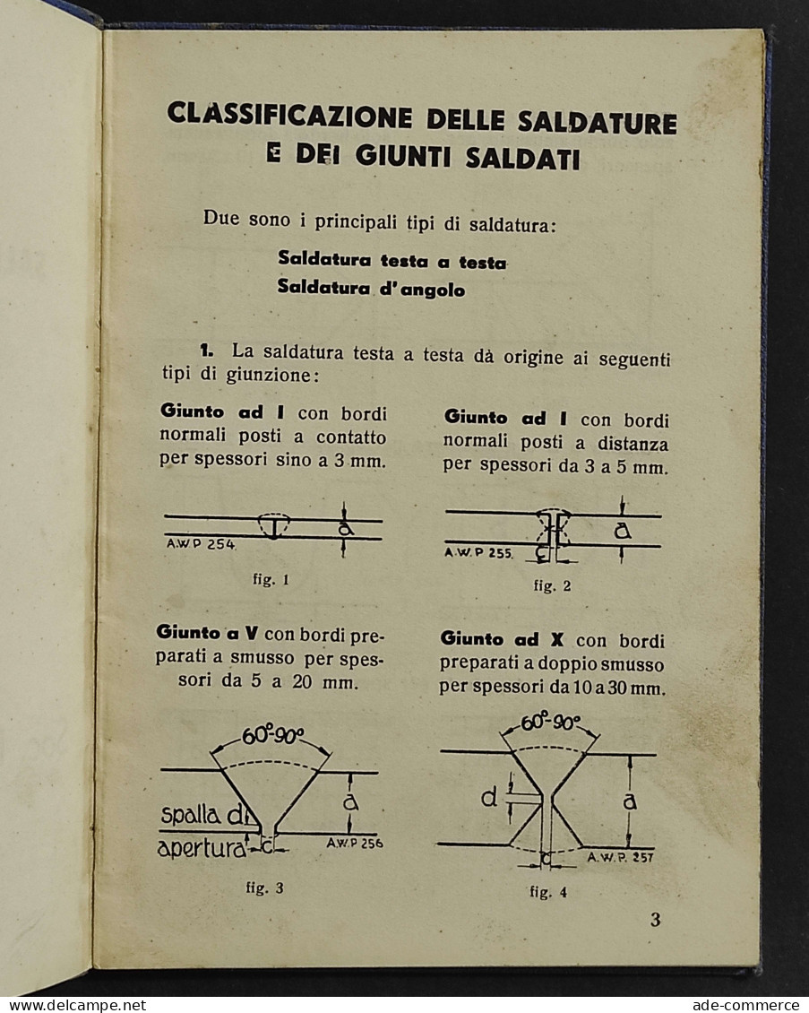 Appunti Di Saldatura Elettrica - Soc. Elettrodi A.W.P. - Wiskunde En Natuurkunde