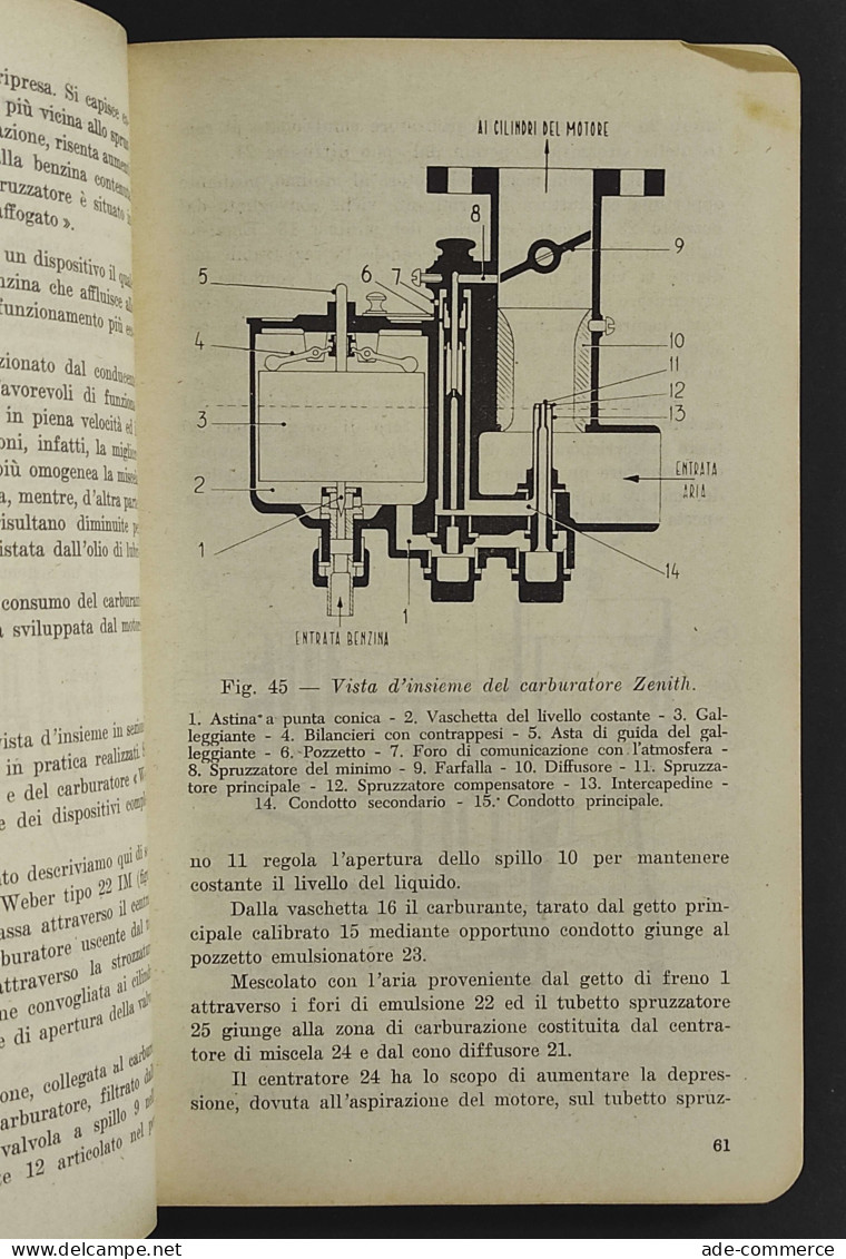 Manuale Dell'Automobilista - L'Automobile Con Motore A Scoppio Vol. 2 - 1958 - Motores