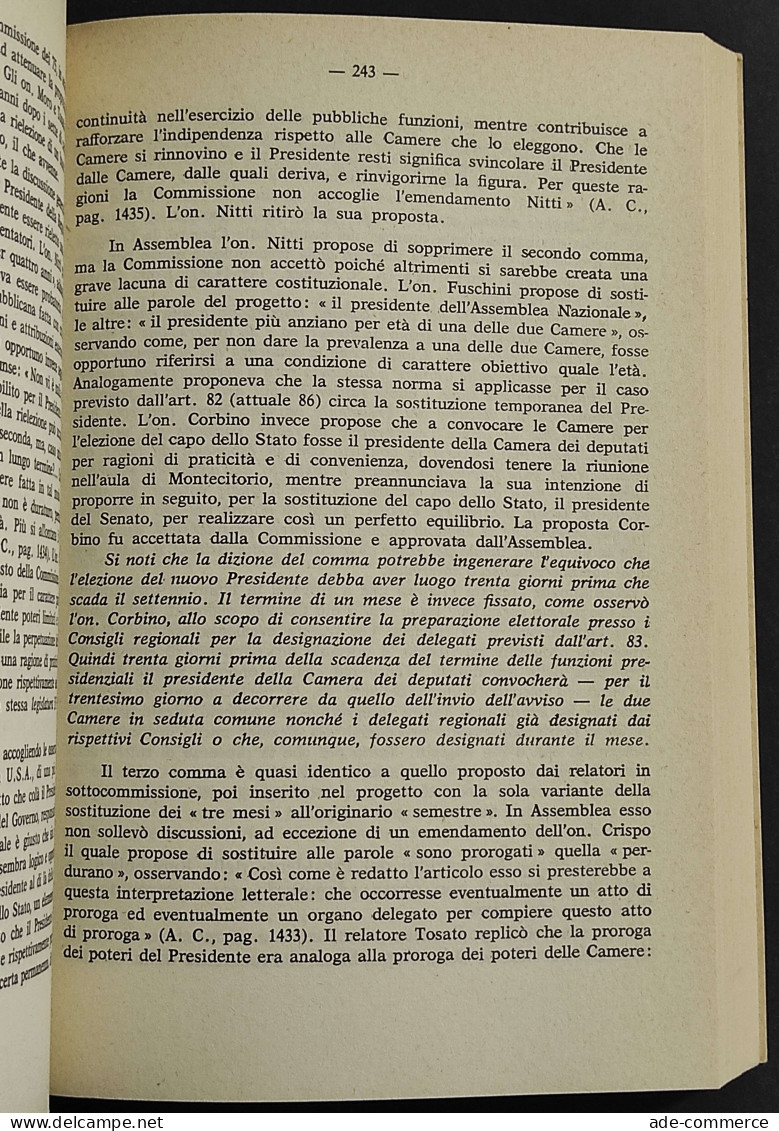 La Costituzione Della Repubblica Italiana - Ed. Mondadori - 1976 - Society, Politics & Economy