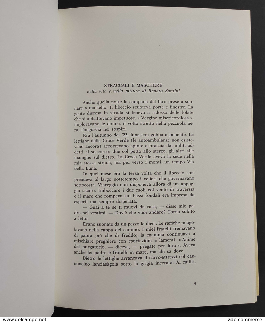 Straccali E Maschere Nella Pittura Di Renato Santini - S. Micheli - Ed. Il Grifo - 1976 - Arte, Antigüedades