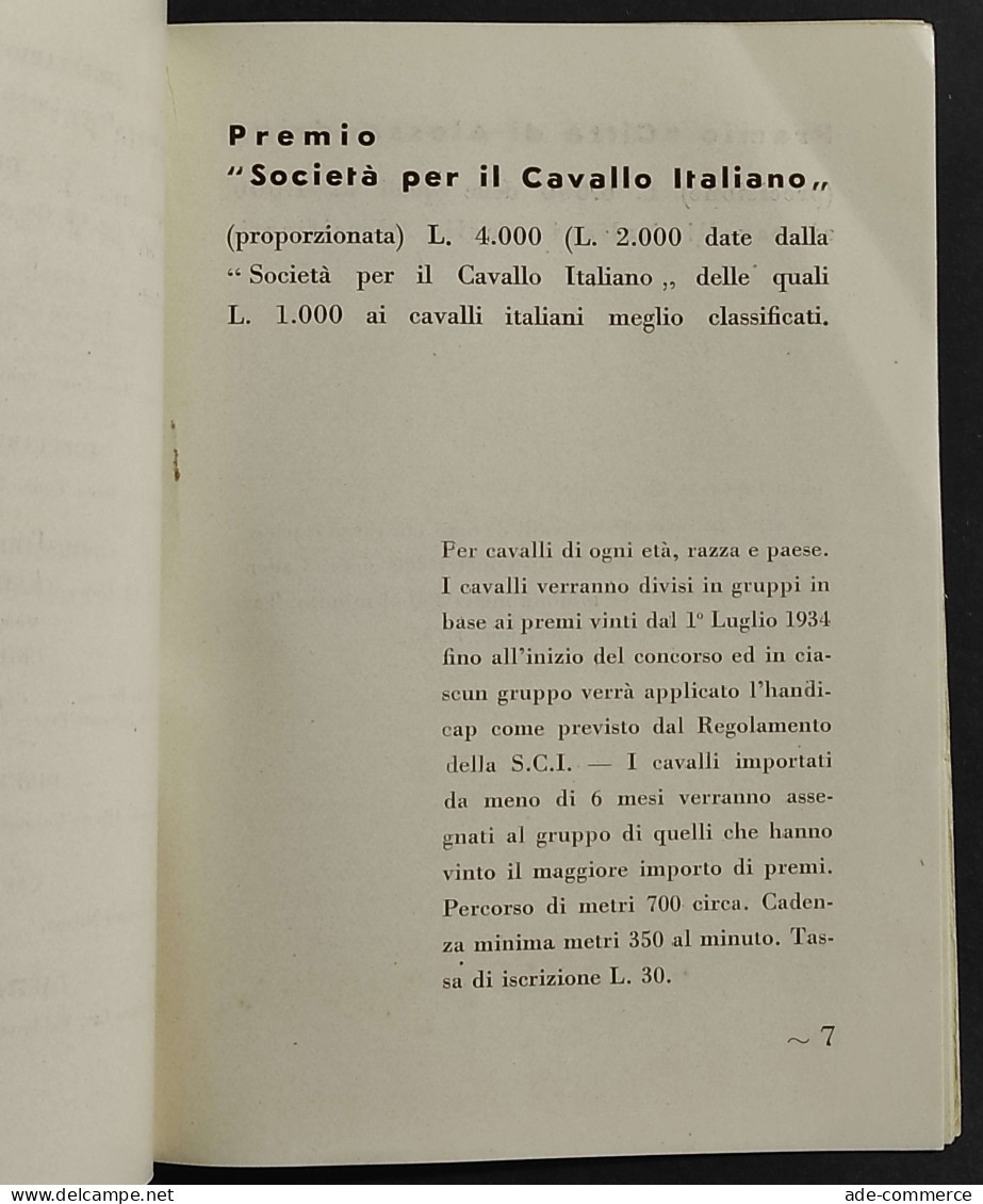 Concorso Ippico Nazionale - Fiera Di S. Giorgio - Alessandria - 1935 - Sport