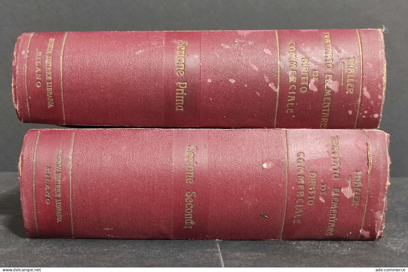 Trattato Elementare Diritto Commerciale - E. Thaller - Ed. SEL - 1923 - 2 Vol. - Society, Politics & Economy