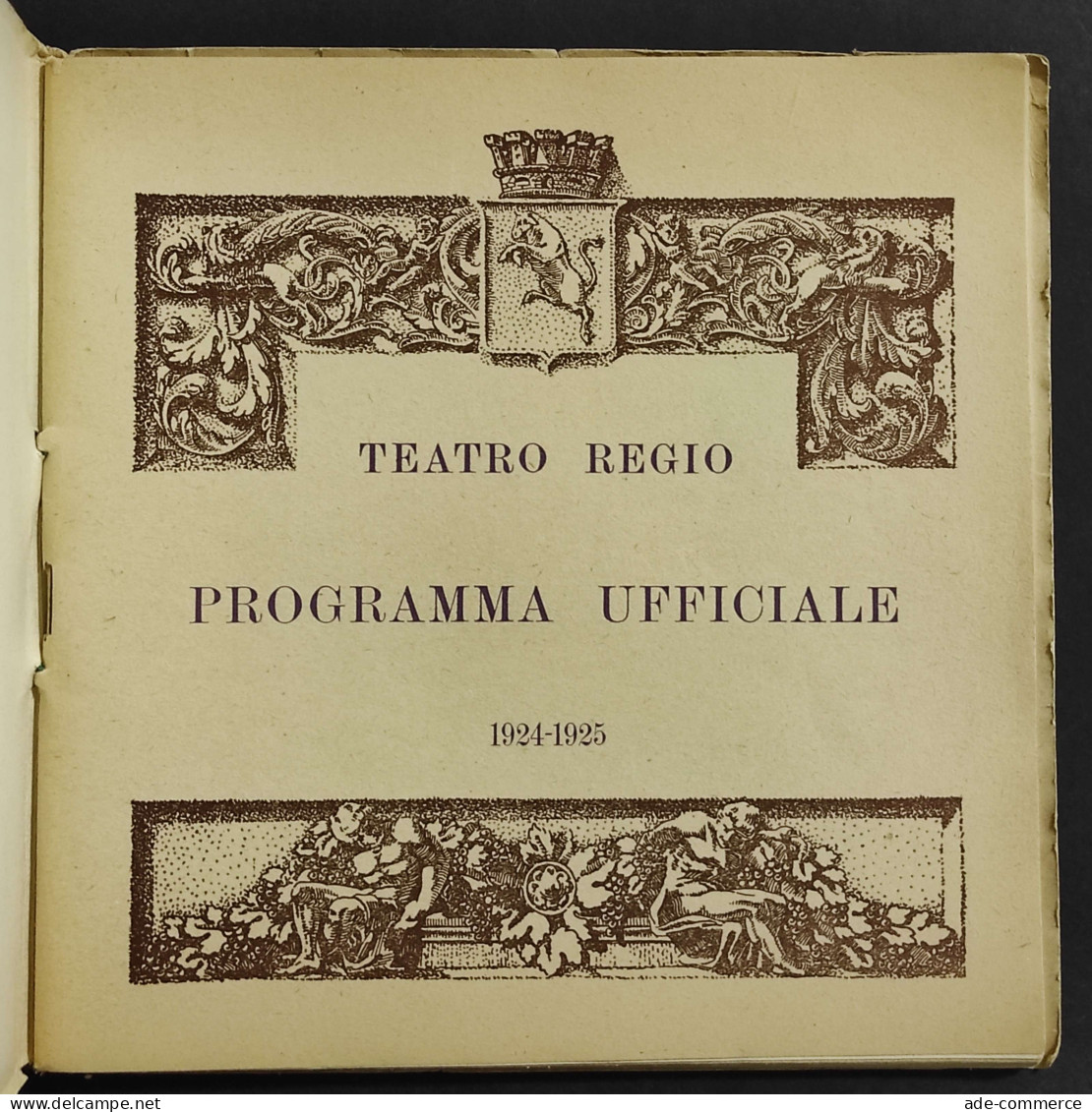 Teatro Regio - Programma Ufficiale  Stagione 1924-1925 - Film En Muziek