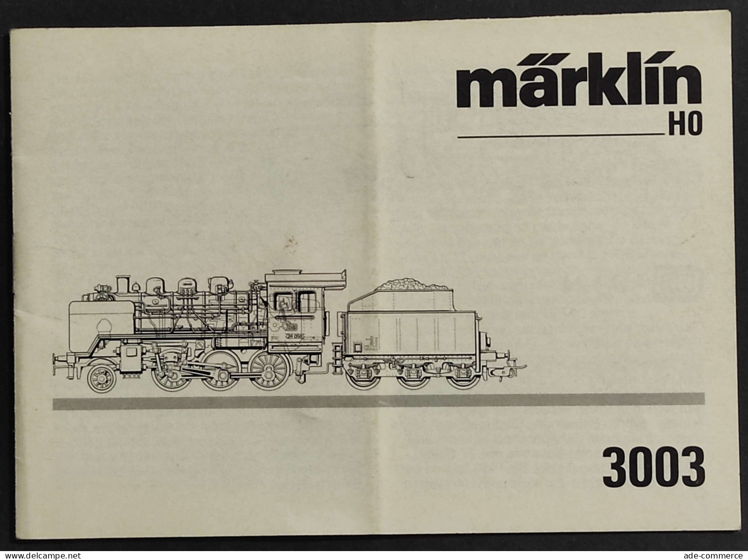 Libretto Istruzioni Marklin HO - 3003 - Modellismo Ferroviario - Unclassified