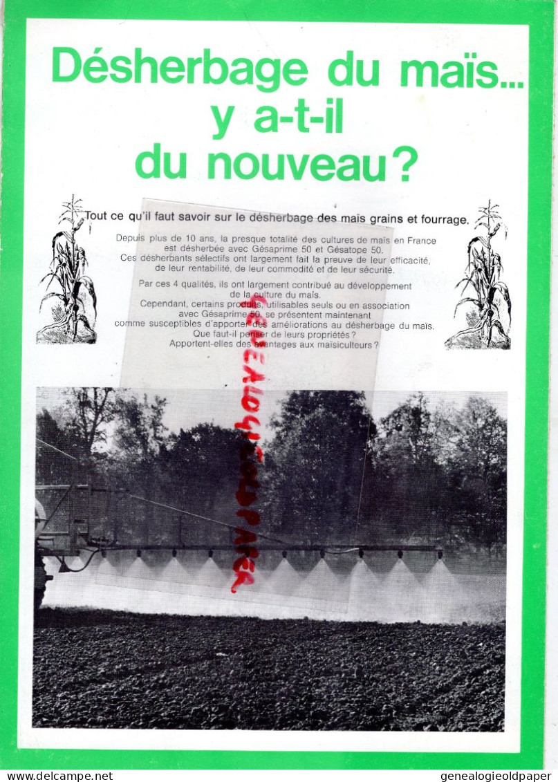 92-CLICHY-REVUE INFORMATIONS AGRICOLES GEIGY-1970-DESHERBAGE GESAPRIME MAIS- GESAPAX 80-GESATOPE-AGRICULTURE - Agriculture