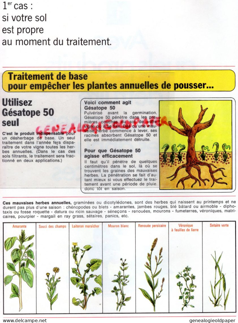 AGRICULTURE- PRODUITS DETRUIRE MAUVAISES HERBES GESATOPE 50- WEEDAZOL 50-VIGNES- - Agriculture