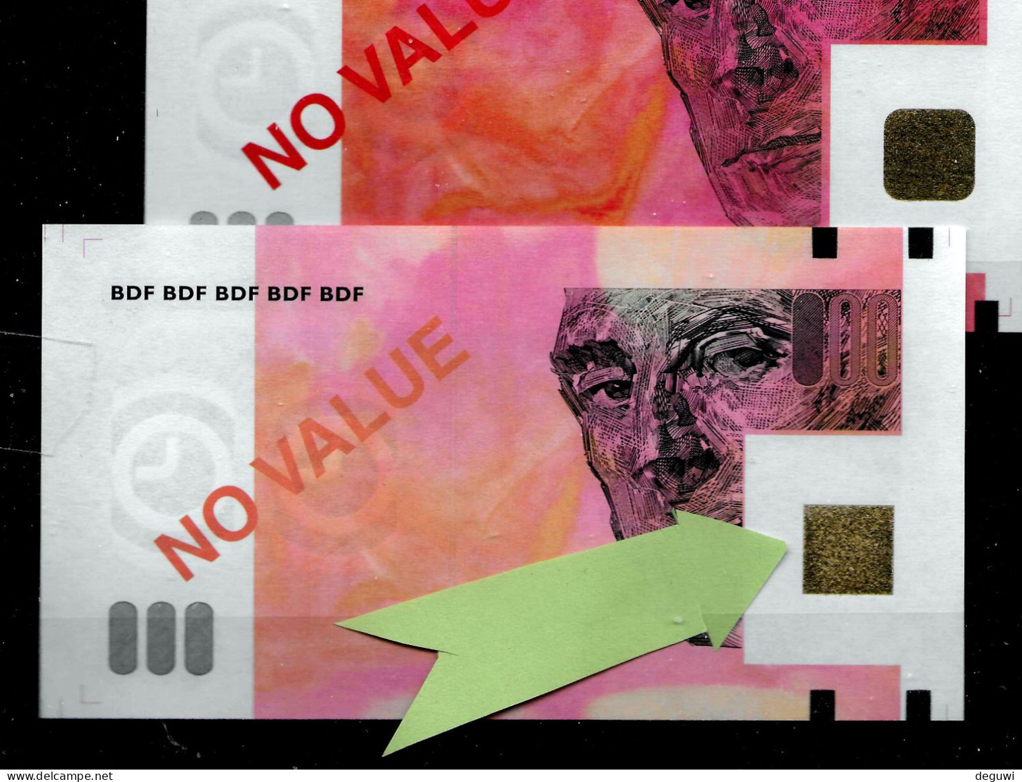 Testnote "BDF" 200 Euros Testnote, RRRRR, UNC,  Echantillon, Pale Pink Quadrat, Test Note - 200 Euro