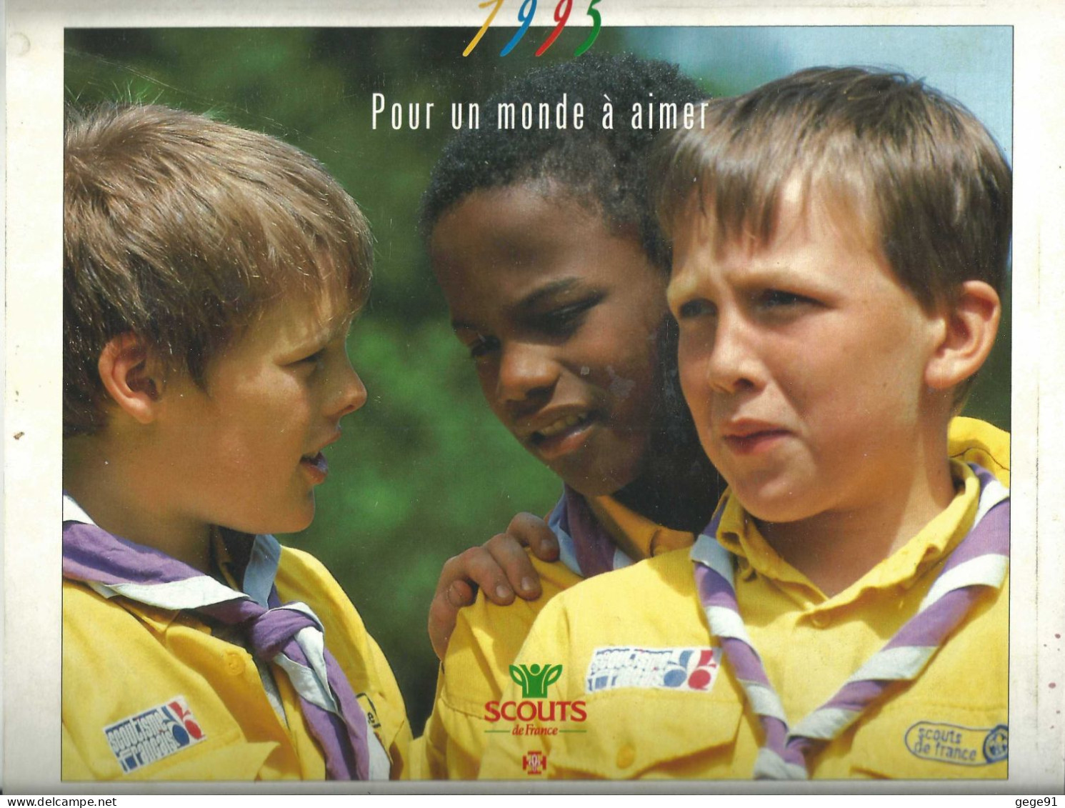 Calendrier Scouts De France - 1995 - Pour Un Monde à Aimer - Grossformat : 1991-00