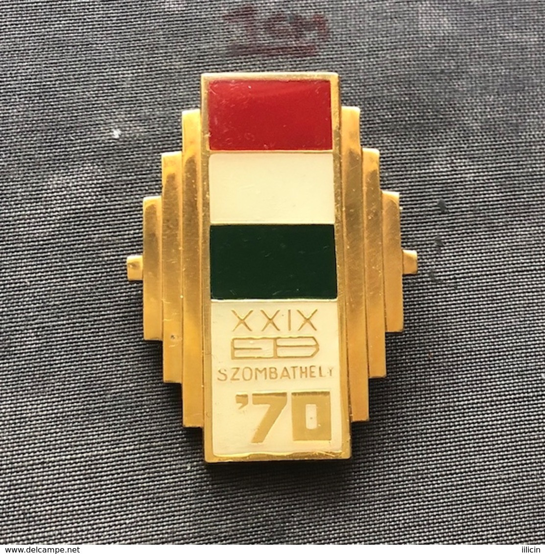 Badge Pin ZN008734 - Weightlifting European Championships Szombathely Hungary 1970 - Weightlifting