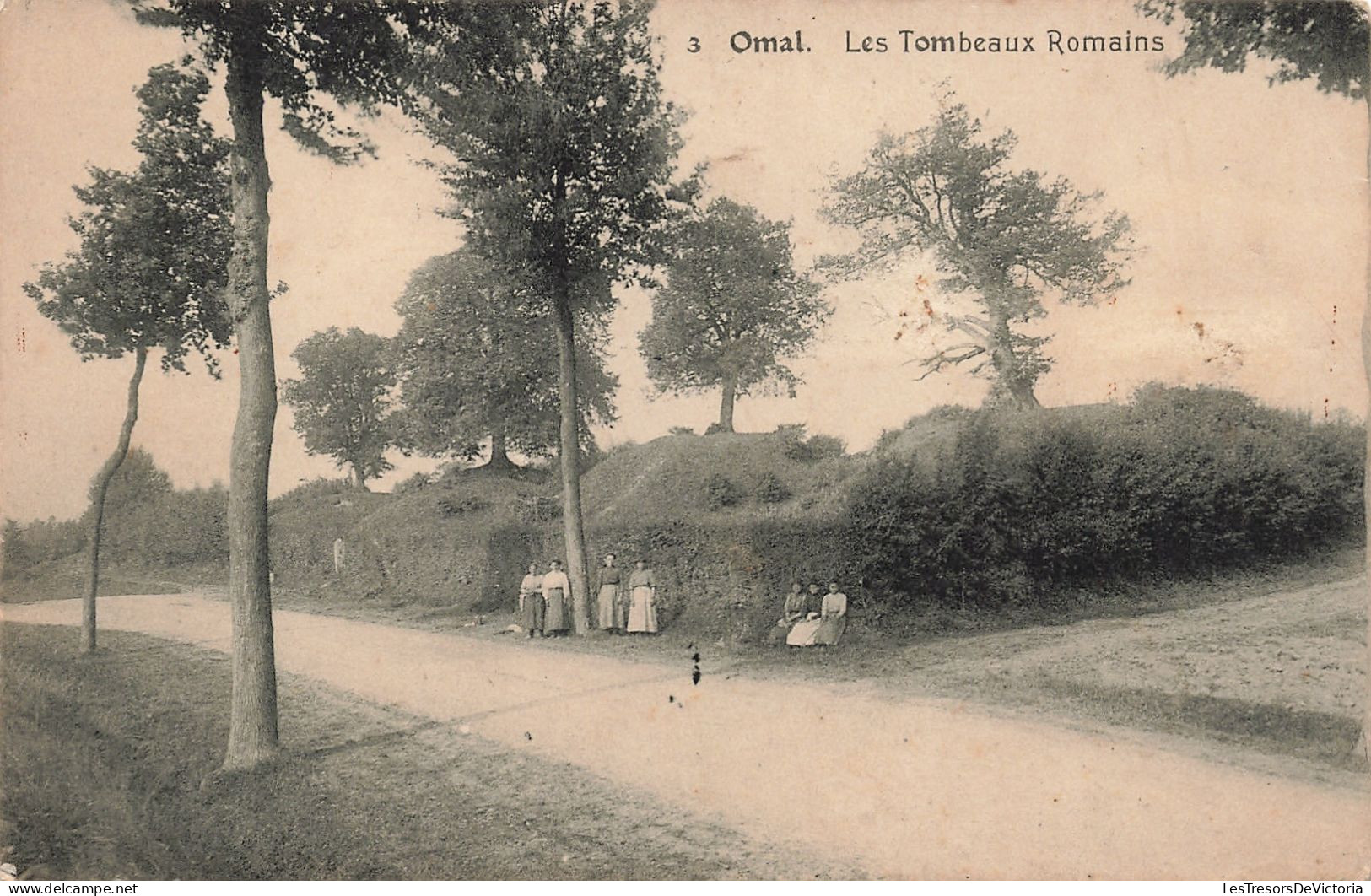Belgique - Omal - Les Tombaux Romains - Animé - Edit. N. Laflotte - Carte Postale Ancienne - Geer