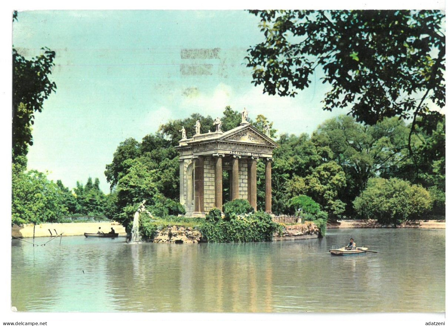 BR3704 Roma Tempietto Di Esculapio A Villa Borghese Viaggiata 1961 Verso Perugia - Parks & Gärten