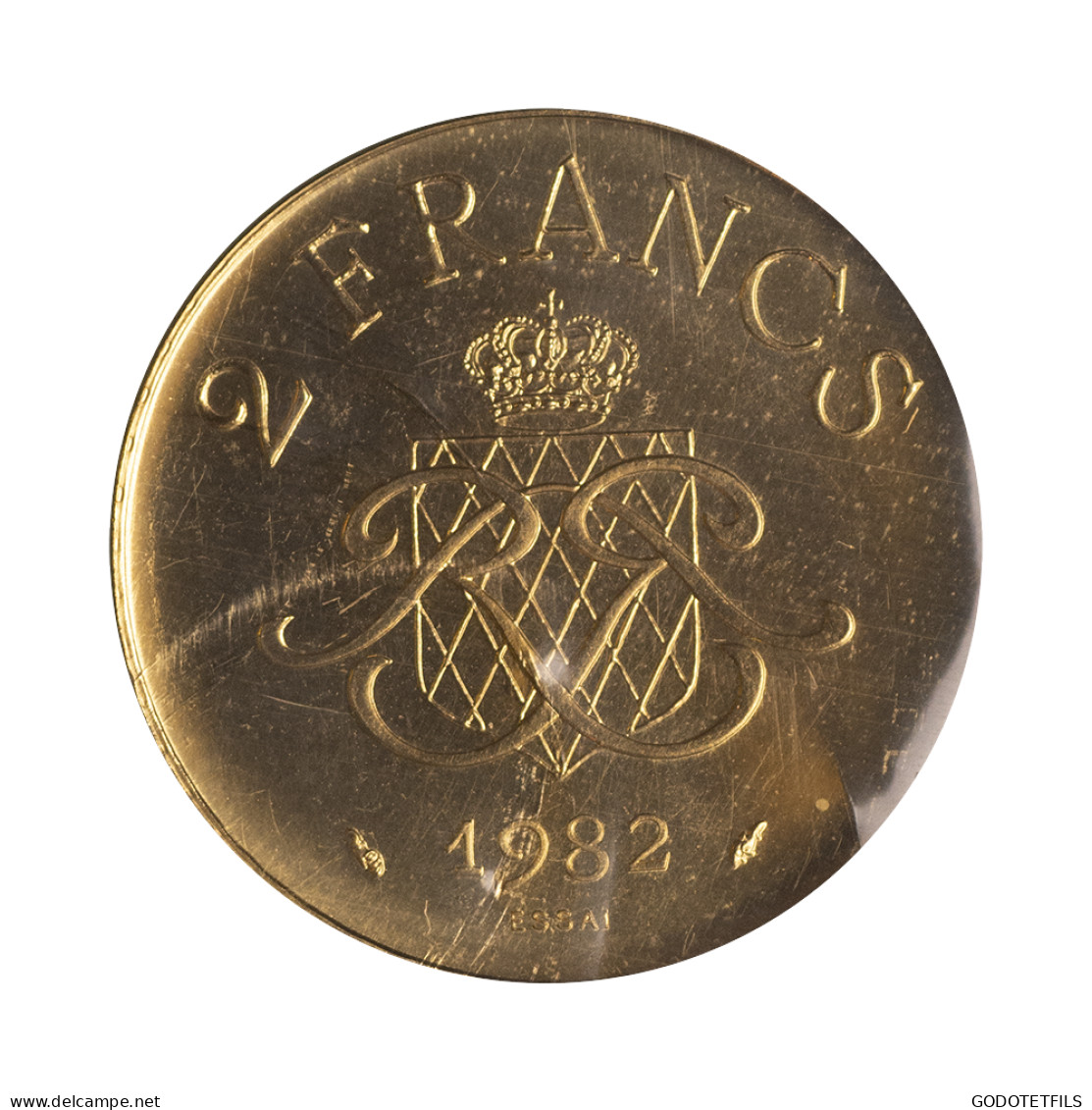 Monaco 2 Francs  Rainier III Prince De Monaco Essai Paris 1982 - Zonder Classificatie