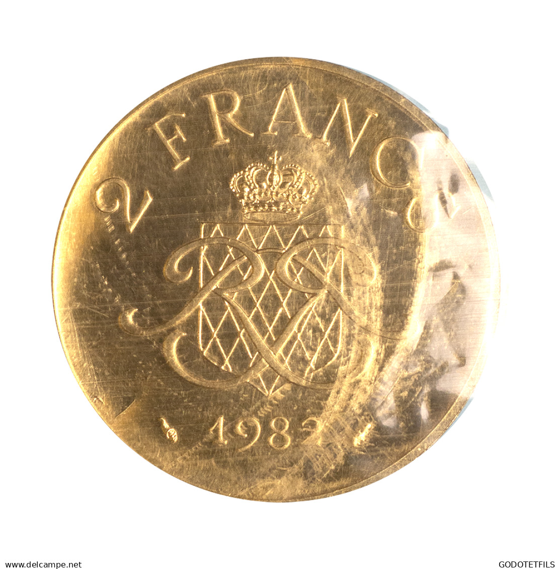 Monaco 2 Francs  Rainier III Prince De Monaco Piéfort Paris 1982 - Unclassified