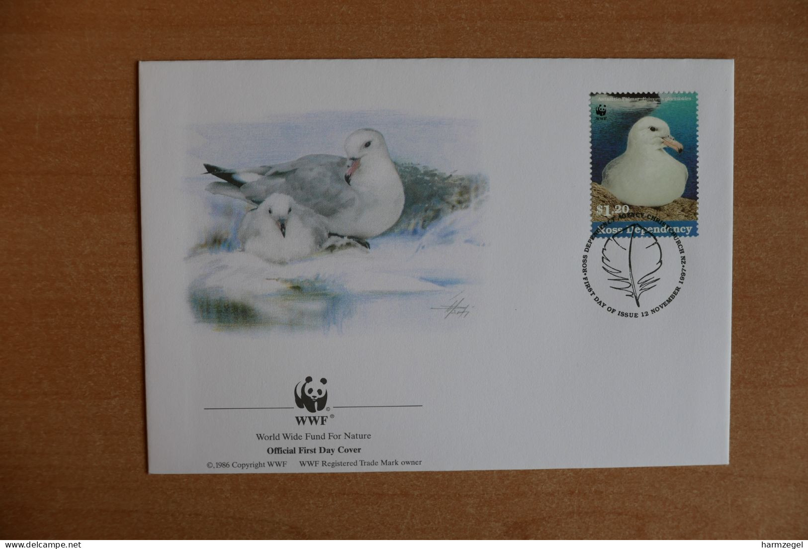 Fdc, Polar, Antarctic Birds, Feather, WWF - Antarctische Fauna