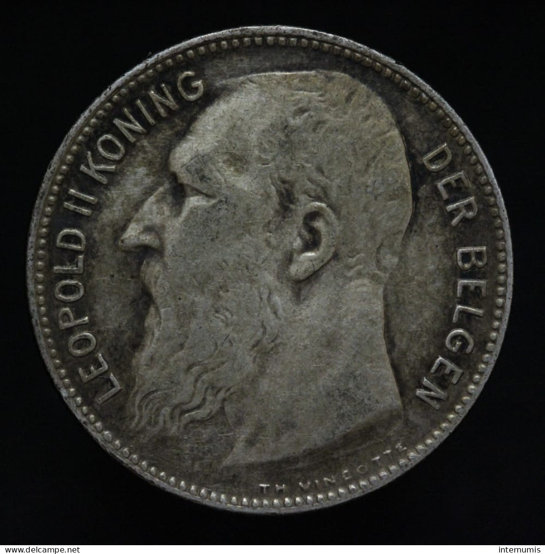 Belgique / Belgium, Léopold II, 1 Frank, 1909, Argent (Silver), TTB (EF), KM#57.2 - 1 Franc