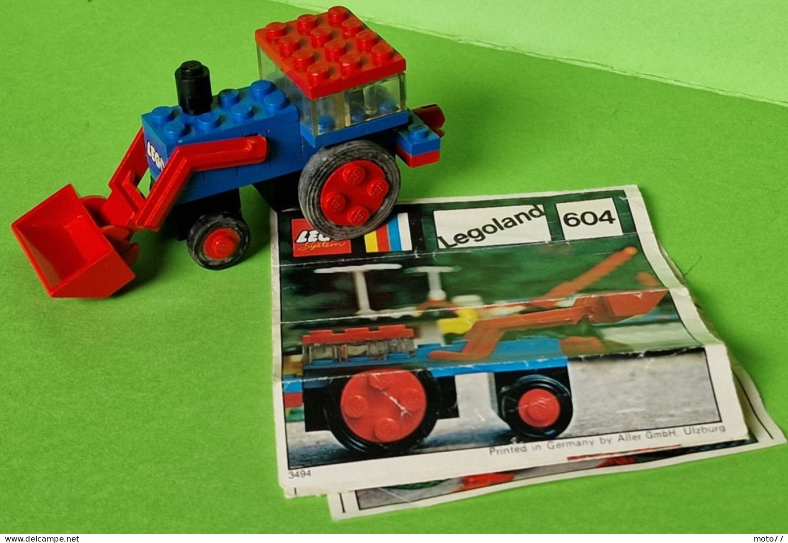 Lot Ancien Jeux De Construction LEGO 604 - PELLETEUSE De CHANTIER - Document De Montage - Vers 1970 - Lego System