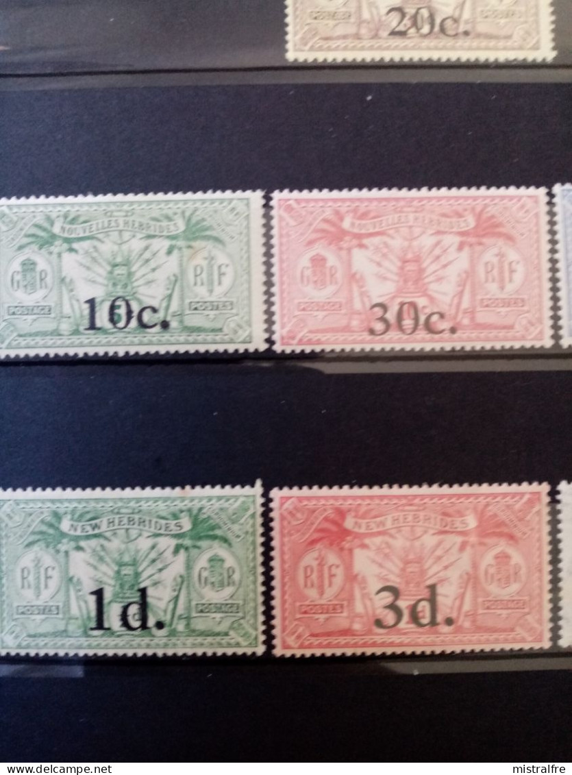 NOUVELLES-HEBRIDES. 1920 - 24 . N° 62 à 79. Lot De 7  NEUFS ++/+ .  Côte YT 2022 : 109,00 € - Nuovi