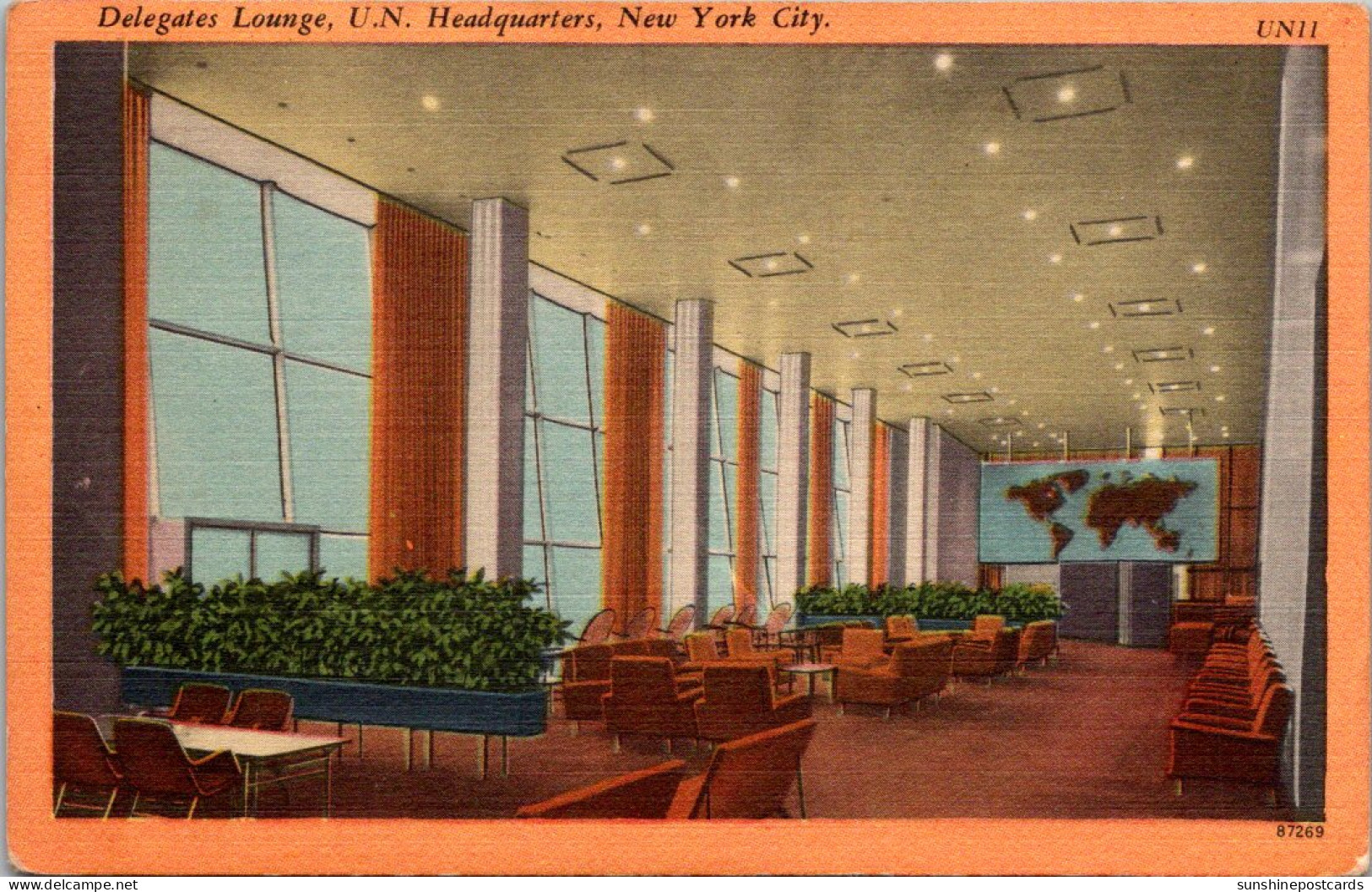 New York City United Nations Headquarters Delegates Lounge - Long Island