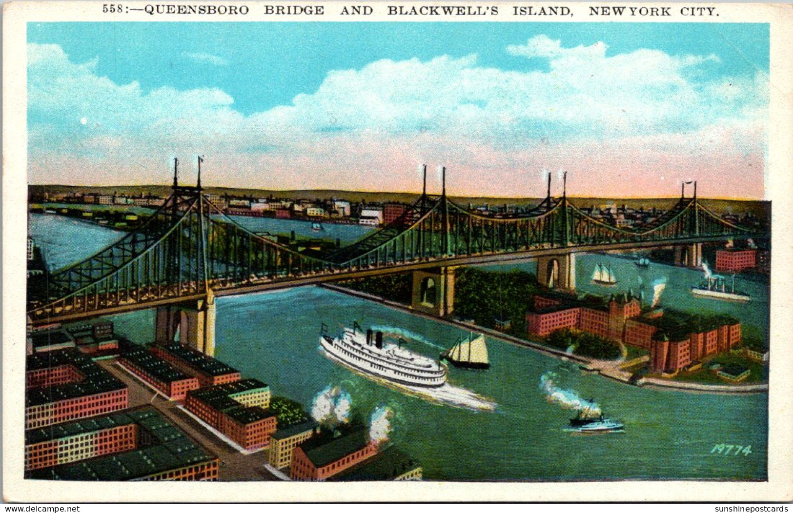 New York City Queensboro Bridge And Blackwell's Island - Ponti E Gallerie