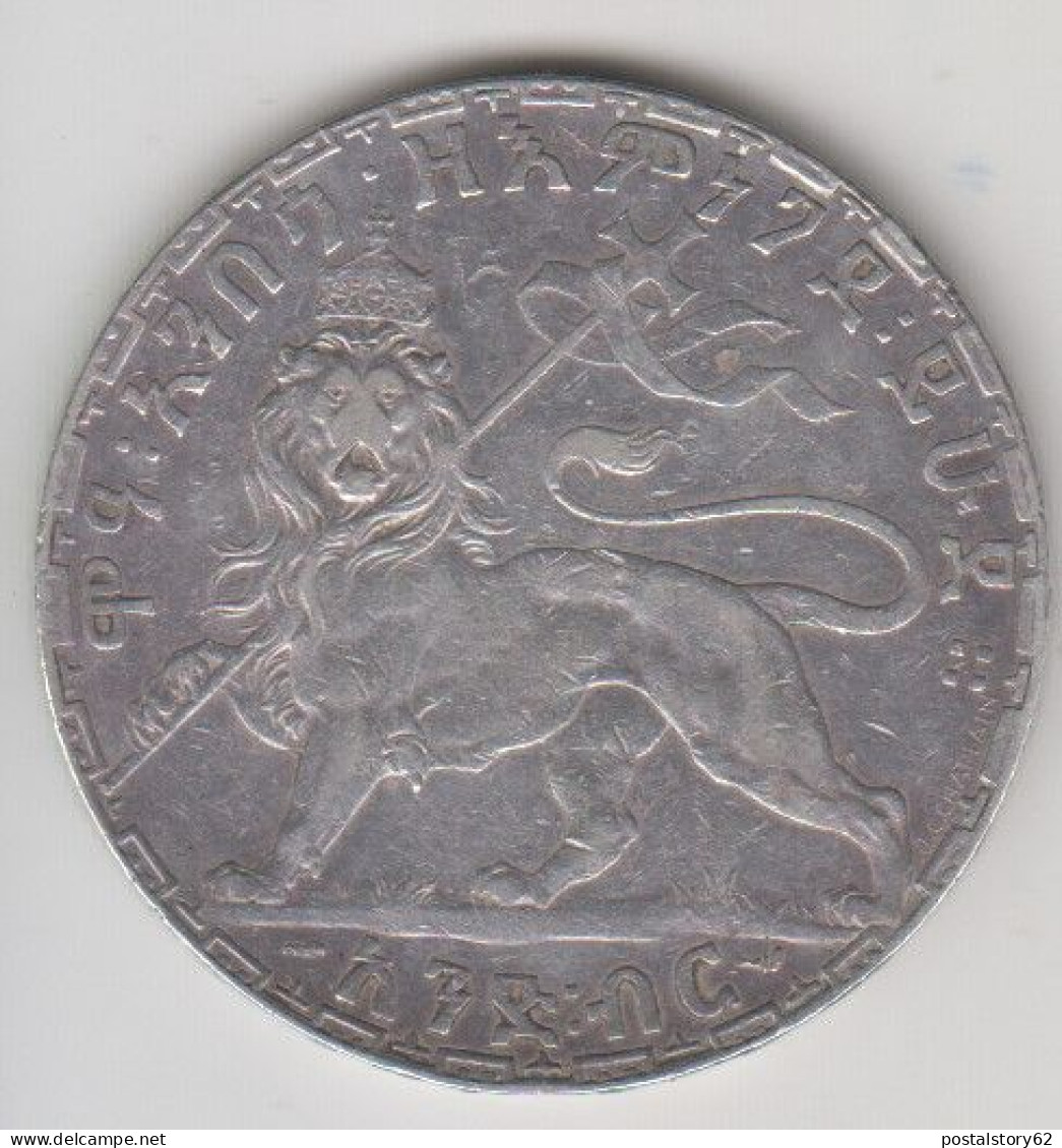 Ethiopia, Etiopia Moneta Argento 835 %  Da 1 Birr Menelik II - Ethiopië