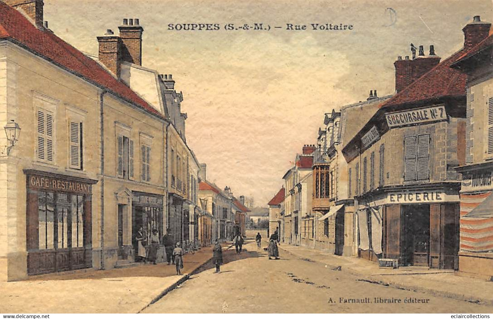 Souppes Sur Loing         77      Rue  Voltaire  . Docks De La Brie Succursale N°7     (voir Scan) - Souppes Sur Loing