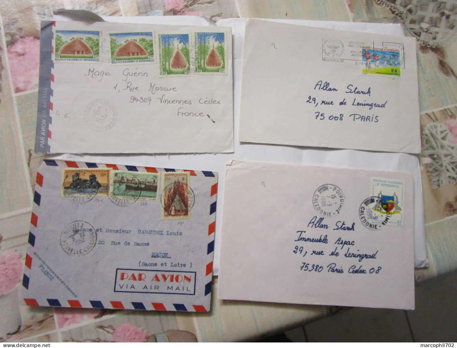 Lot De 17 Lettres Evsc De Nouvelle Caledonie - Briefe U. Dokumente