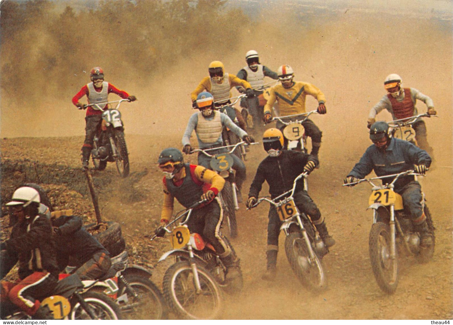 ¤¤   -   Lot de 10 Cartes de MOTOCROSS  -  Motards   -   Course   -    ¤¤