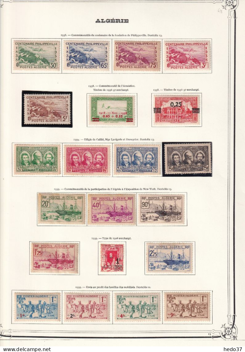 Algérie - Collection Vendue Page Par Page - Neuf * Avec Charnière / Oblitérés - B/TB - Collezioni & Lotti