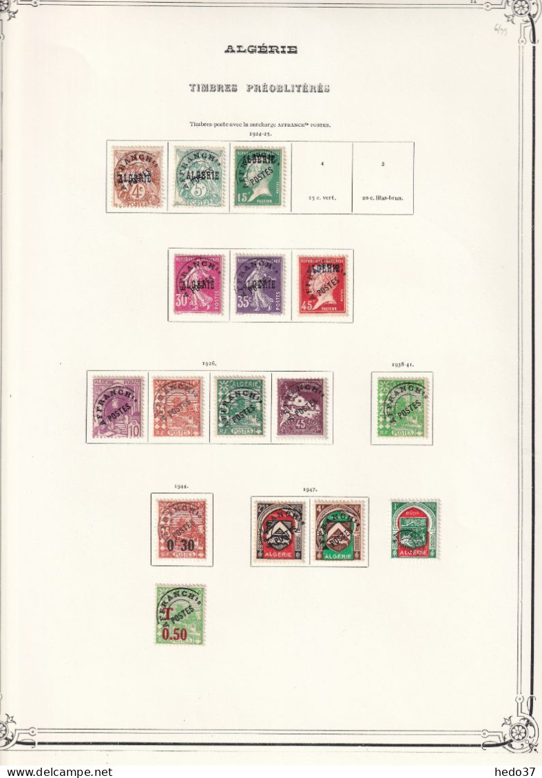 Algérie - Collection Vendue Page Par Page - Neuf * Avec Charnière / Oblitérés - B/TB - Collections, Lots & Séries