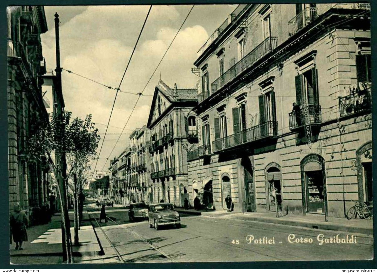 CLZ017 - PORTICI CORSO GARIBALDI - ANIMATA AUTO CAR 1958 - Portici