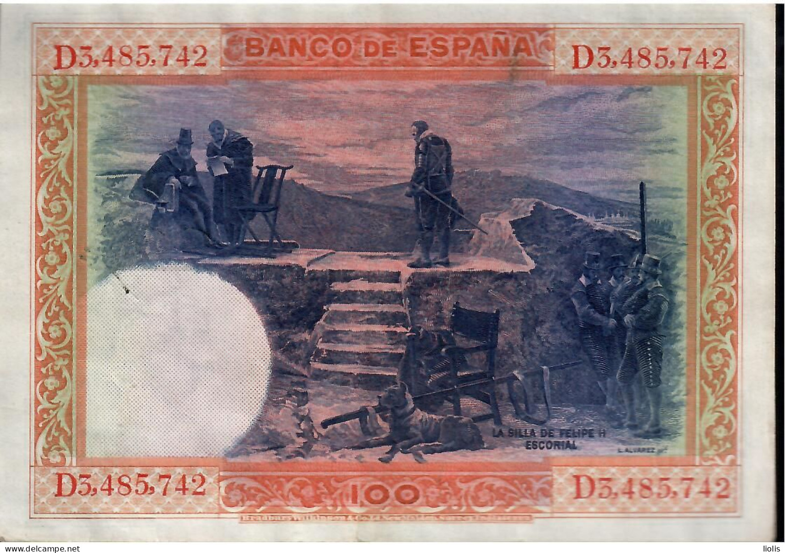 Spain    100 Pesetsa  1928 - 100 Peseten