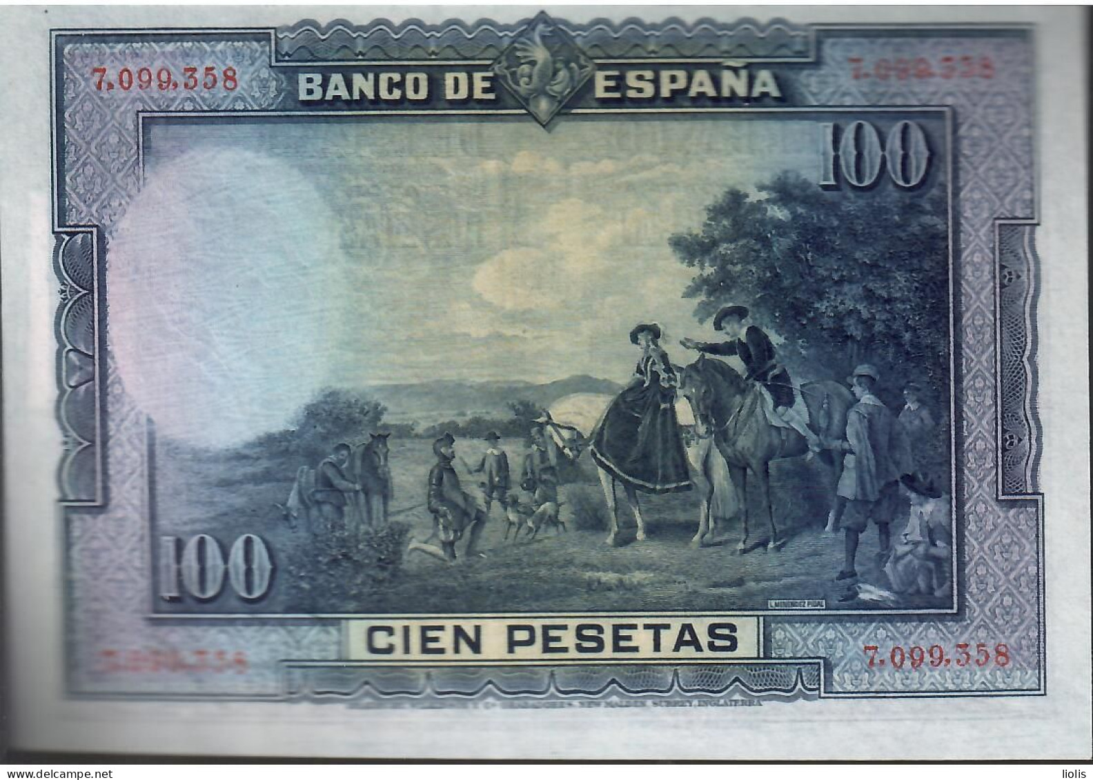 Spain    100 Pesetsa  1928  Unc - 100 Peseten