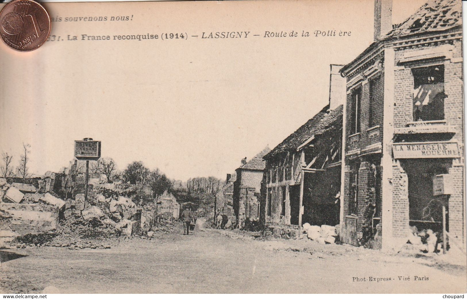 60 - Carte Postale Ancienne De  LASSIGNY     Route De La Pottitère - Lassigny
