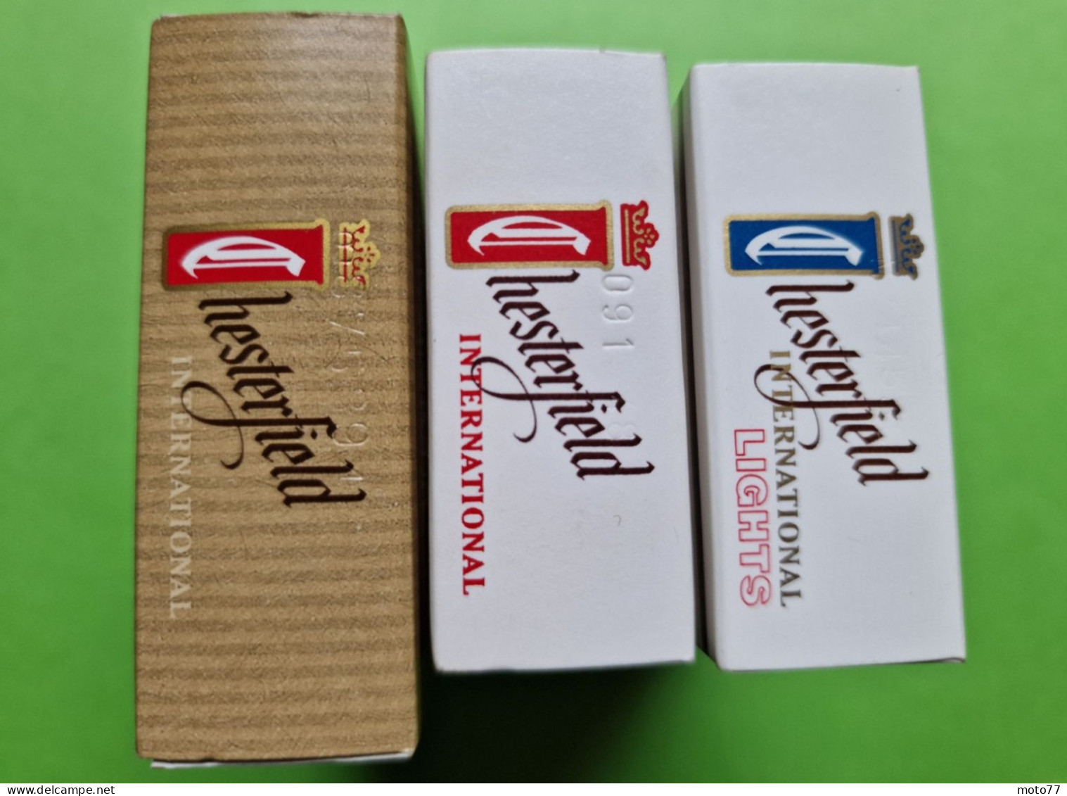 Lot 3 Anciens PAQUETS De CIGARETTES Vide - CHESTERFIELD - Vers 1980 - Zigarettenetuis (leer)