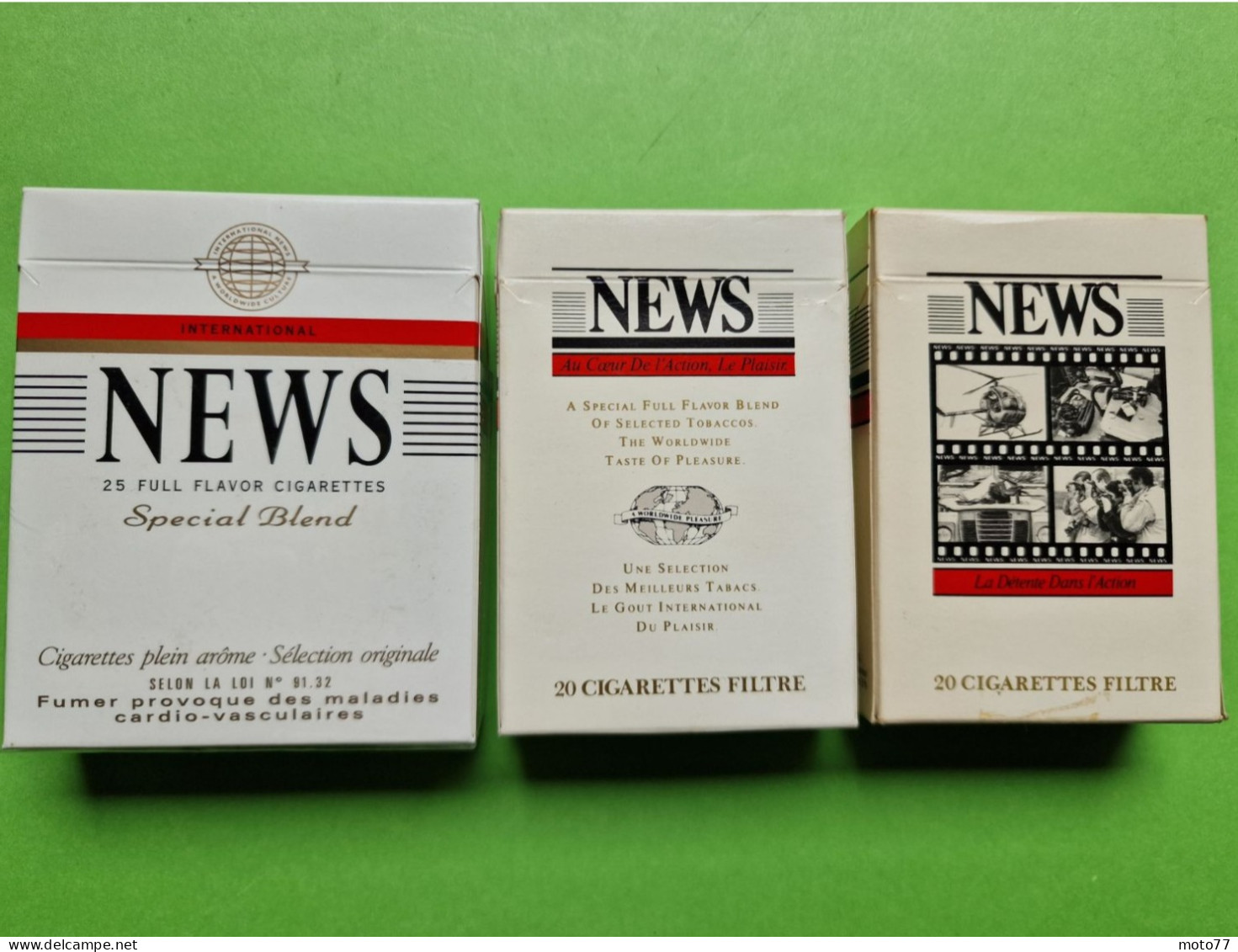 Lot 3 Anciens PAQUETS De CIGARETTES Vide - NEWS - Vers 1980 - Zigarettenetuis (leer)